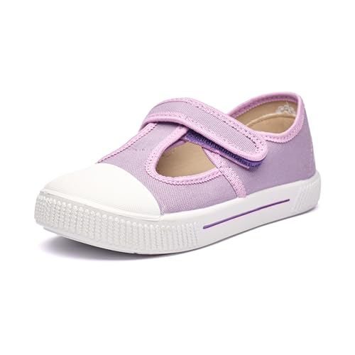 Nordan 910450 Bequeme und rutschfeste Kinderschuhe aus Textil für Spaziergänge, Kindergarten und Zuhause lila 4101 26 von Nordan