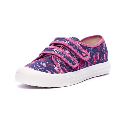 Nordan 925150 Kinder Schuhe in verschiedenen Prints. Bequeme Turnschläppchen für Mädchen und Jungen mit rutschfesten Sohlen. Stilvolle und schöne Cotton Slippers. (dunkelblau 4999, 32) von Nordan