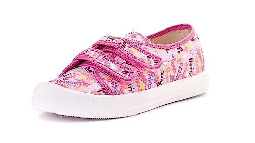 Nordan 925150 Kinder Schuhe in verschiedenen Prints. Bequeme Turnschläppchen für Mädchen und Jungen mit rutschfesten Sohlen. Stilvolle und schöne Cotton Slippers. (rosa 5499, 32) von Nordan