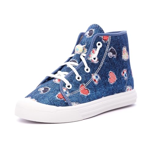 Nordan 926350 Kinder Schuhe in verschiedenen Prints. Bequeme Turnschläppchen für Mädchen und Jungen. Hausschuhe Kinder mit rutschfesten Sohlen. Stilvolle und schöne Cotton Slippers (blau 9799, 33) von Nordan