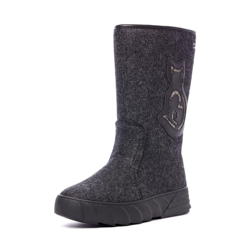 Stilvolle Winterschuhe Damen - Filzstiefel. Schöne Boots Damen mit Wollfutter und rutschfester Sohle. Warme und bequeme Stiefel Damen mit Futter. Art. 350305 schwarz 0501, 36 von Nordan