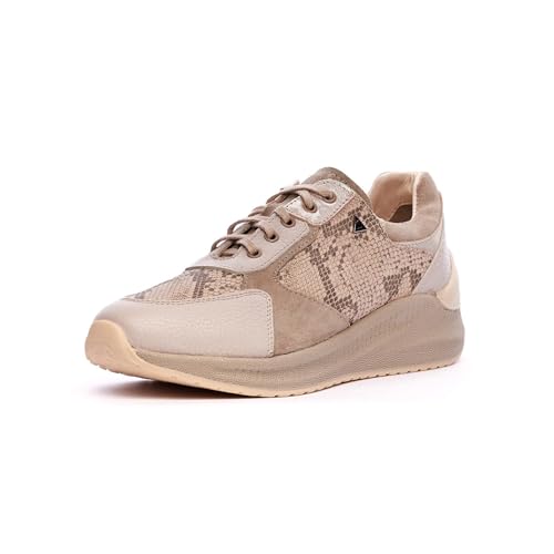 Nordan Modische Sneaker Damen. Sportschuhe Damen aus Leder. Art. 000139 (beige 1099, 41) von Nordan