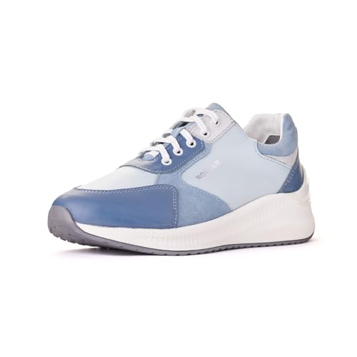 Nordan Modische Sneaker Damen. Sportschuhe Damen aus Leder. Art. 000139 (blau 0699, 42) von Nordan