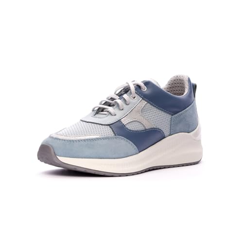 Nordan Modische Sneaker Damen. Sportschuhe Damen aus Leder. Art. 000239 (blau 0699, 37) von Nordan