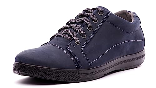 Nordan Original Sneaker Herren. Bequeme Trainers aus Leder. Art. 13070, dunkelblau 800 40 von Nordan