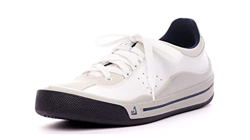 Nordan Stilvolle Unisex-Sneaker. Sneaker Herren. Sneaker Damen. Turnschuhe Damen/Herren aus echtem Leder. Art. 41N06 (Weiss, 9), numerisch 43 von Nordan