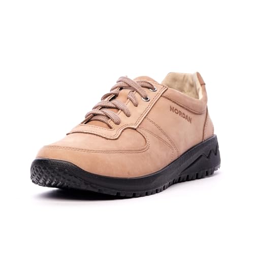 Nordan Original Sneaker Herren. Bequeme Trainers aus Leder. Art. 5302R (beige 304, 41) von Nordan