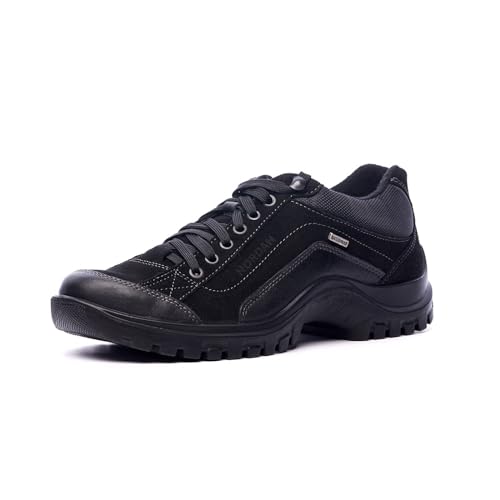 Nordan Original Sneaker Herren. Bequeme warm gefütterte Trainers mit Membran. Herren Schuhe aus Leder. Art. 27680 (schwarz 100, 43) von Nordan