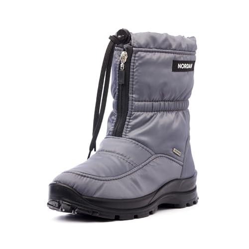 Nordan Stylische Winterschuhe Damen. Wasserdichte Boots Damen. Warme und bequeme Winterstiefel Damen gefüttert. Art. 8722R (grau 550, 41) von Nordan