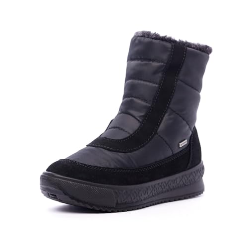 Nordan Stylische Winterschuhe Damen. Wunderschöne wasserdichte Boots Damen. Warme und bequeme Winterstiefel Damen gefüttert. Art. 8201R (schwarz 110, 38) von Nordan