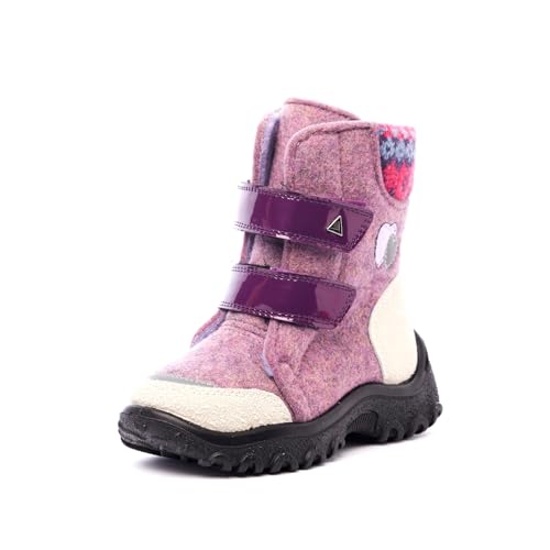 Nordan Winterschuhe Kinder. Original warme Filzstiefel für Kinder. Kinderschuhe aus Naturfilz. Stilvolle und warme Schneeschuhe. Winterschuhe mit Wollfutter 2826 (lila 1196, 27) von Nordan