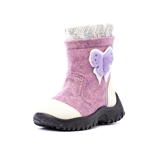 Nordan Winterstiefel Kinder. Winterschuhe Kinder - warme Filzstiefel aus Naturfilz mit Futter aus Wolle und Kunstpelz. Art. 2809 (lila 1192, 25) von Nordan