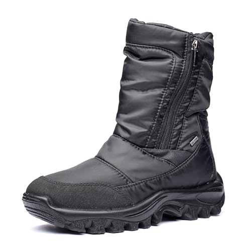 Nordan wasserdichte Schuhe Herren. Warme und bequeme Winterschuhe Herren. Stilvolle gefütterte Boots Herren. Wasserdichte Schuhe Herren mit Membran. 5602R schwarz 100, 40 von Nordan