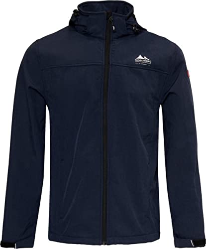 Nordberg Kjeld - Softshell Outdoor Sommerjacke Herren - Dark Navy/Dunkelblau Melange - Größe 3XL von Nordberg