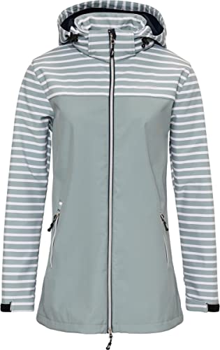 Nordberg Maddy - Softshell Outdoor Sommerjacke Damen - Green Stripe - Größe M von Nordberg