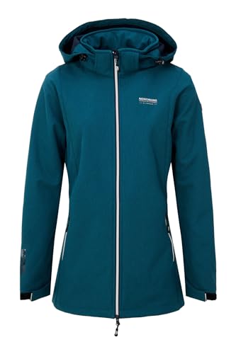 Nordberg Ronda - Softshell Outdoor Sommerjacke Damen - Lagoon Melange - Größe XXL von Nordberg