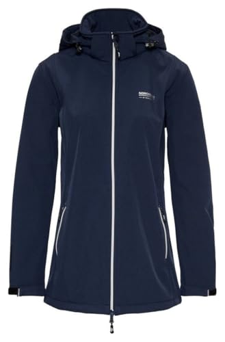 Nordberg Ronda - Softshell Outdoor Sommerjacke Damen - Navy/Dunkelblau Melange - Größe M von Nordberg