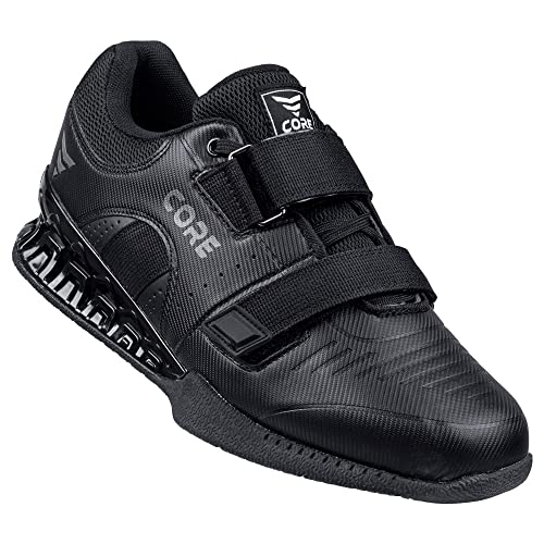 Nordcore Gewichtheberschuhe Force Black, Powerlifting & Bodybuilding Shoes, Squat Schuhe schwarz, 39 EU von Nordcore