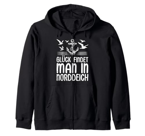Nordsee Urlaub GLÜCK FINDET Man IN NORDDEICH Norddeich Kapuzenjacke von Norddeich Shirt Nordsee Urlaub Geschenk Wattenmeer