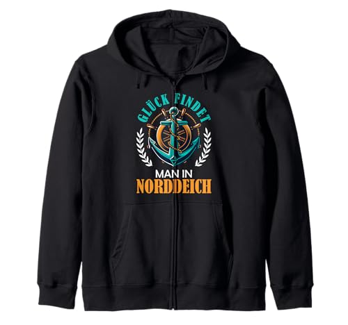 Nordsee Urlaub GLÜCK FINDET Man IN NORDDEICH Wattenmeer Kapuzenjacke von Norddeich Shirt Nordsee Urlaub Geschenk Wattenmeer