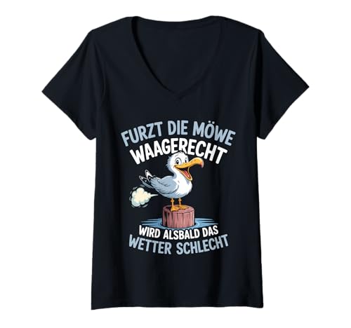 Damen Lustiger Norddeutscher Möwe Spruch Norddeutsche Küste Möwen T-Shirt mit V-Ausschnitt Damen Lustiger Norddeutscher Möwe Spruch Norddeutsche Küste Möwen T-Shirt mit V-Ausschnitt von Norddeutscher Humor - Möwen Küste Wetter & Sprüche