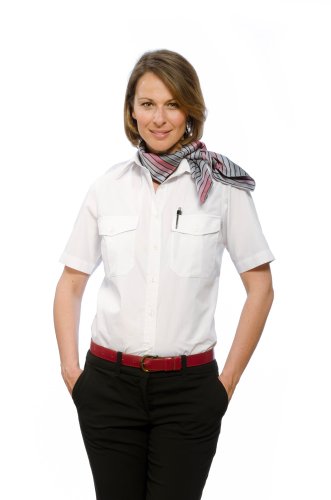 Nordhandel Pilotenbluse, abnehmbare Schulterklappen, Kurzarm Damen Weiß Nordhandel Pilotenbluse, abnehmbare Schulterklappen, Kurzarm Damen Weiß von Nordhandel Pilotenhemden