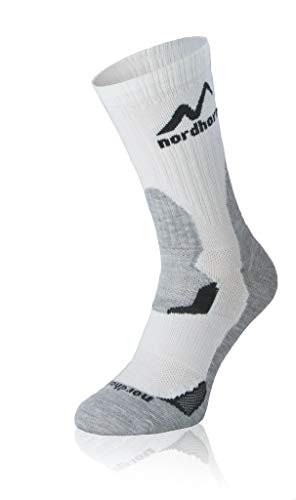 Herren und Damen Wandersocken Lite, Atmungsaktiv Trekkingsocken für Camping, Wandern, Trekking (Hellgrau, 44-46) von Nordhorn