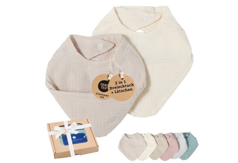 Nordic Coast Company Lätzchen Geschenk-Set Sabberlätzchen und Dreiecktuch in einem, (2-St) von Nordic Coast Company