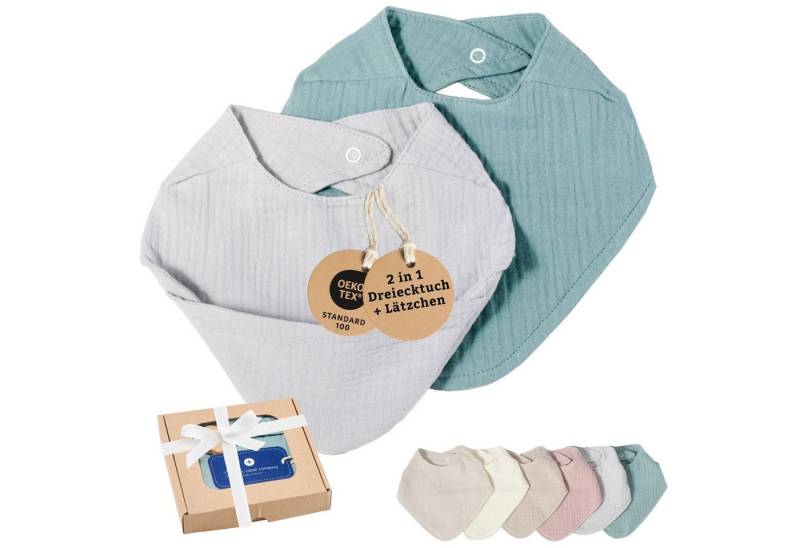 Nordic Coast Company Lätzchen Geschenk-Set Sabberlätzchen und Dreiecktuch in einem, (2-St) von Nordic Coast Company