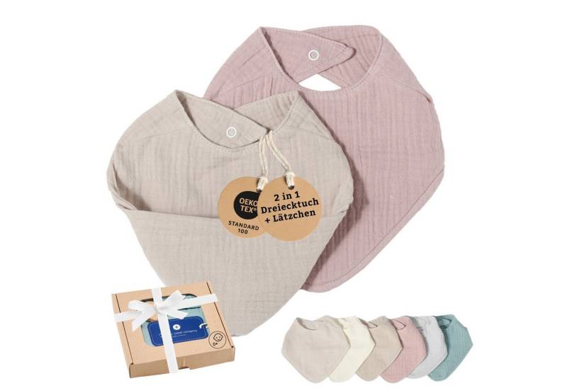 Nordic Coast Company Lätzchen Geschenk-Set Sabberlätzchen und Dreiecktuch in einem, (2-St) von Nordic Coast Company