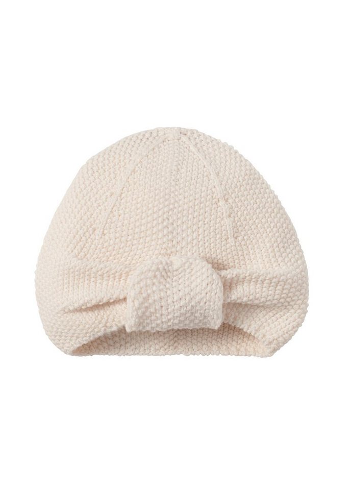 Nordic Coast Company Strickmütze Baby Turban für Neugeborene - 100% Baumwolle - Natur Weiß von Nordic Coast Company