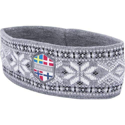 Gestrickte Stirnband, FROST, Fairisle Muster Scandinavia, Grey, Einheitsgröße Gestrickte Stirnband, FROST, Fairisle Muster Scandinavia, Grey, Einheitsgröße von Nordic Souvenir AB