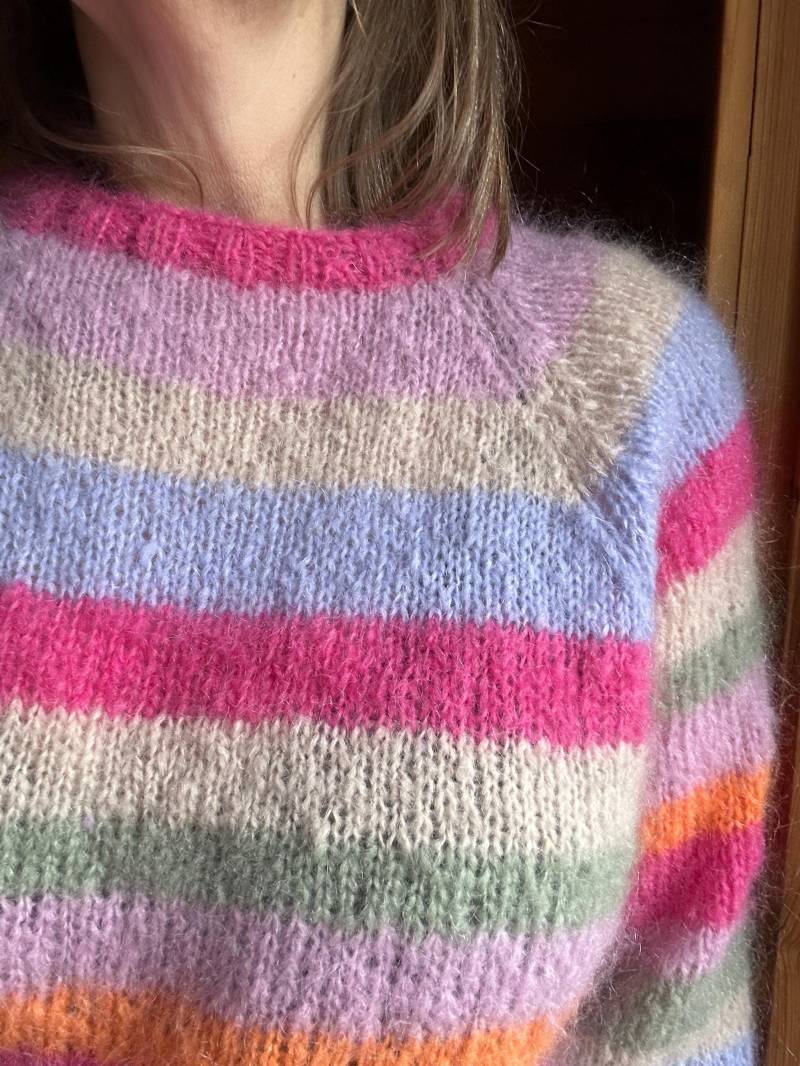 stickpullover Mohair Gestreift, Handgestrickt stickpullover Mohair Gestreift, Handgestrickt von NordicKnitArt