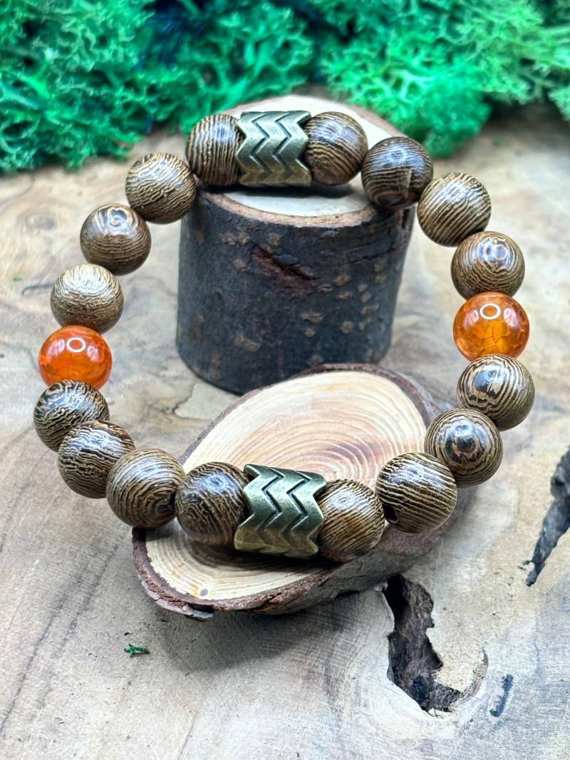 Orangeres Drachenstein Armband von NordicMystery