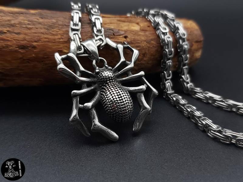 Kettenanhänger Spinne Chirurgenstahl 316 L Krebs Halskette Schmuck Geschenk Gothic Kostüm Neu Kettenanhänger Spinne Chirurgenstahl 316 L Krebs Halskette Schmuck Geschenk Gothic Kostüm Neu von NordicSteel