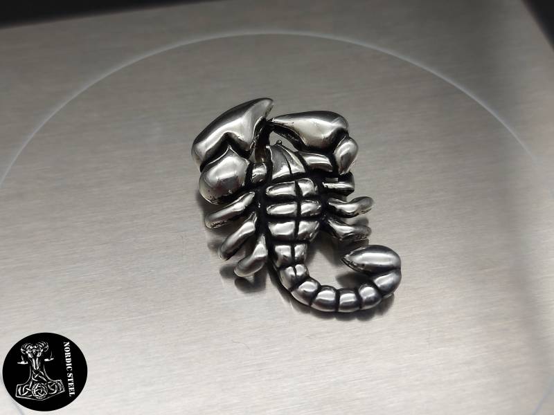 Sterlingsilber 925 Skorpion Anhänger Halskette Schmuck Krebs Sternzeichen Herren Damen Silber 9 Gramm Hochwertig Massivneu von NordicSteel
