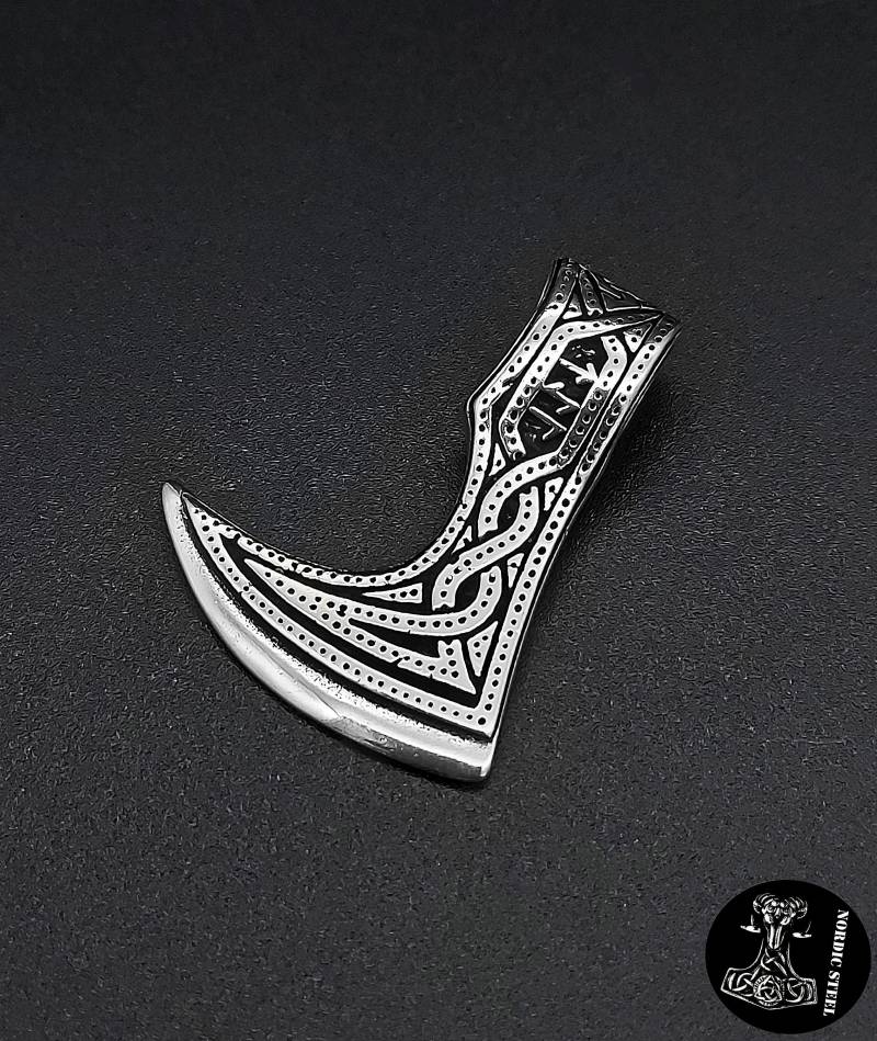 sterlingsilber 925 Anhänger Mit/Ohne Kette Axt Halskette Wikinger Königskette Neu von NordicSteel