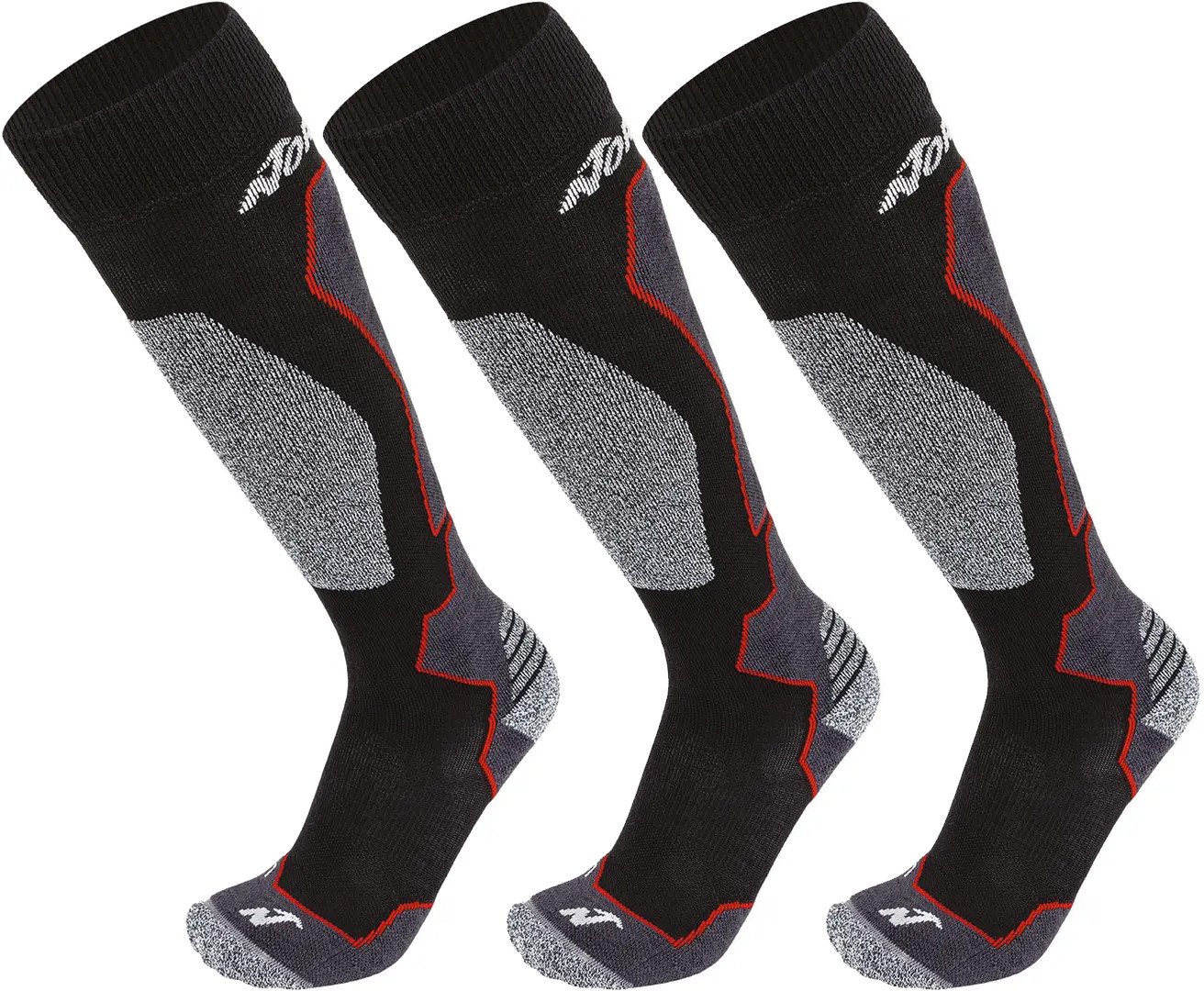 Nordica Skisocken NORDICA HIGH PERFORMANCE MEN 3er Pack Socken black/anthracite/red 2 von Nordica