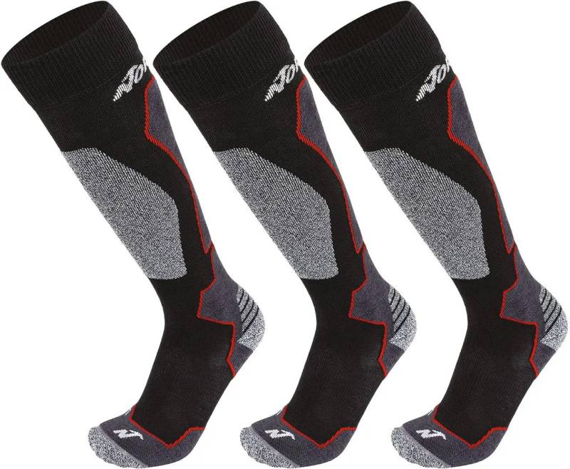 Nordica Skisocken NORDICA HIGH PERFORMANCE MEN 3er Pack Socken black/anthracite/red 2 von Nordica
