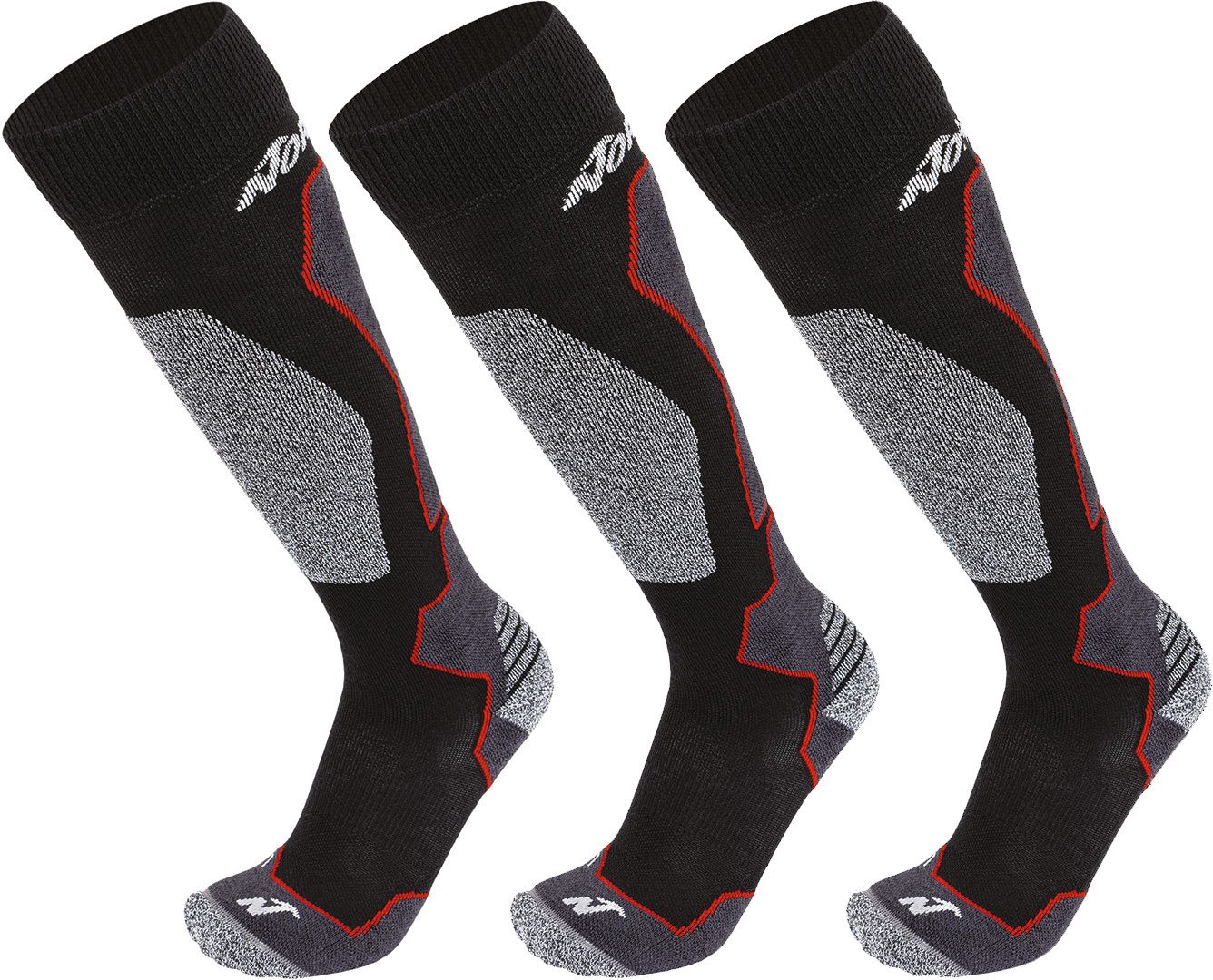 Nordica Skisocken NORDICA HIGH PERFORMANCE MEN 3er Pack Socken black/anthracite/red von Nordica