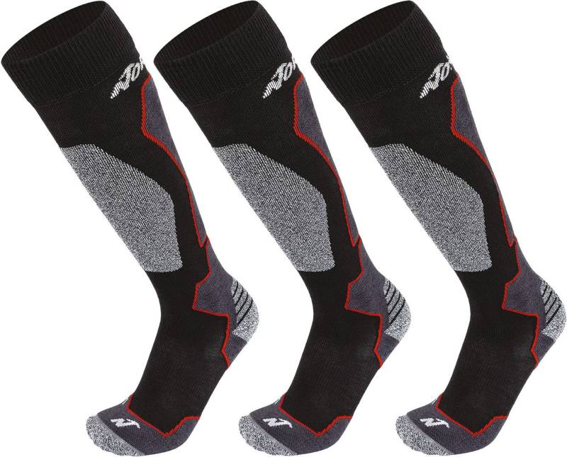 Nordica Skisocken NORDICA HIGH PERFORMANCE MEN 3er Pack Socken black/anthracite/red von Nordica