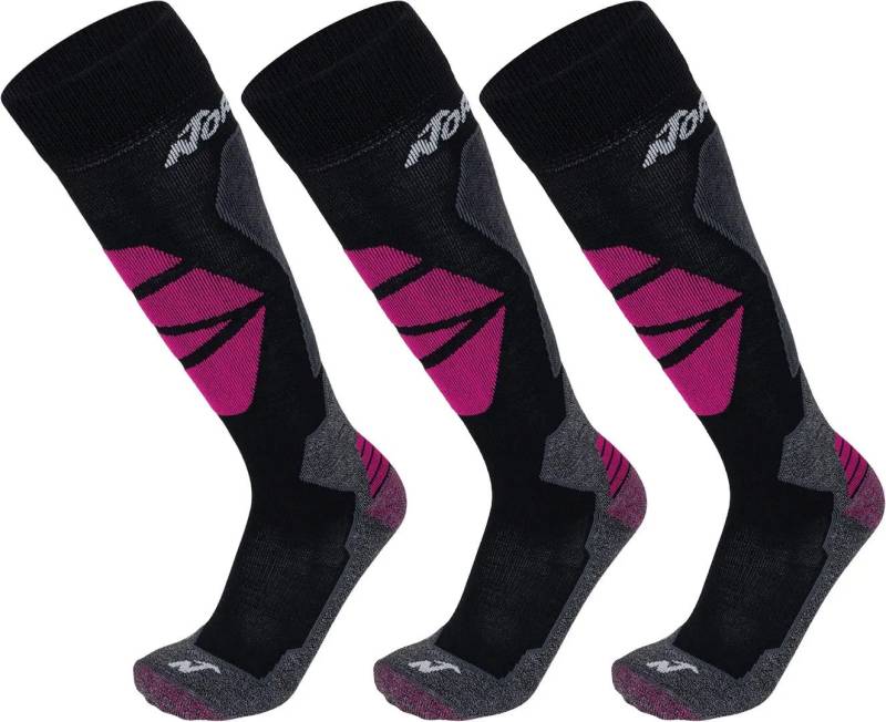 Nordica Skisocken NORDICA HIGH PERFORMANCE WOMEN 3er Pack Socken black/anthracite/viola von Nordica