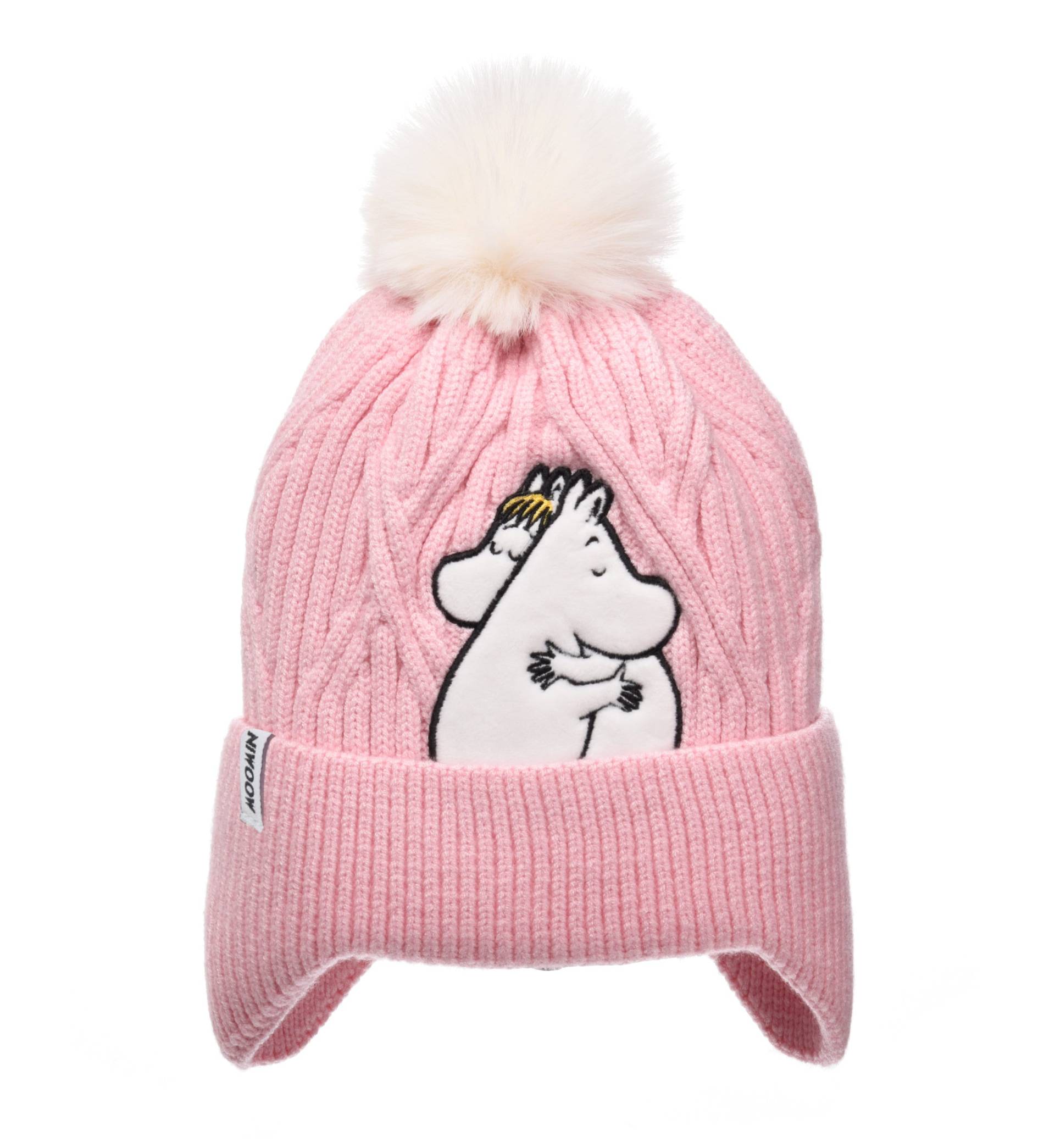 Moomins Love Wintermütze Mütze Kinder - Rosa & Weiß von Nordicbuddies