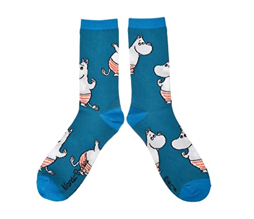 Nordicbuddies Moomintroll Summer Days Men's Moomin Socks herrensocken, von Nordicbuddies