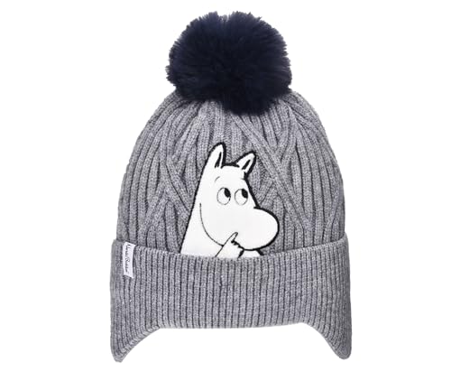 Nordicbuddies Moomintroll Kids Moomin Winter Beanie, Gray, Kids Size: 1,5-8 Years von Nordicbuddies