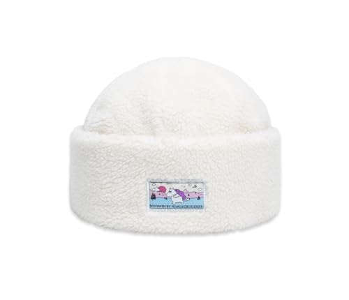 Nordicbuddies Moomintroll Moomin Fleece Fargo Adult Beanie, White, One Size von Nordicbuddies