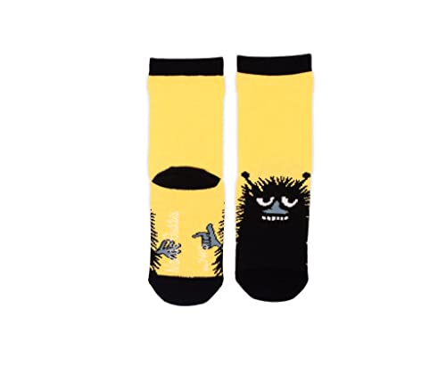 Nordicbuddies Unisex Kinder Stinky Pranking Kids Moomin Socks, Yellow, Black, 2-3 Jahre von Nordicbuddies