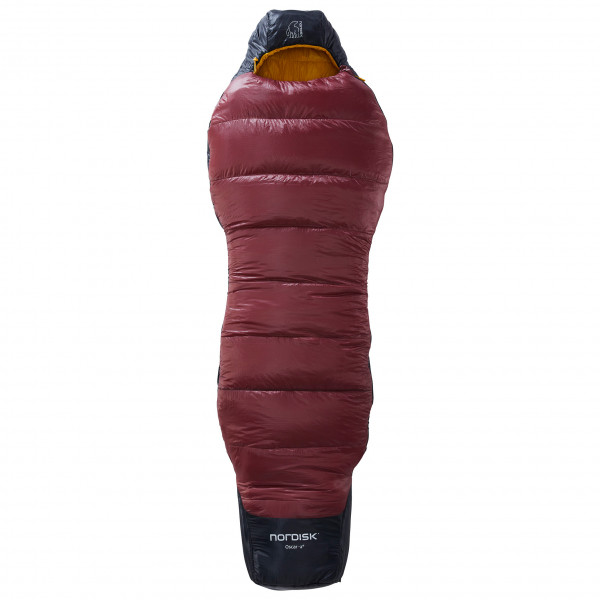 Nordisk - Oscar -2 Curve - Kunstfaserschlafsack Gr L - 205 cm;M - 190 cm;XL - 220 cm rot/schwarz von Nordisk