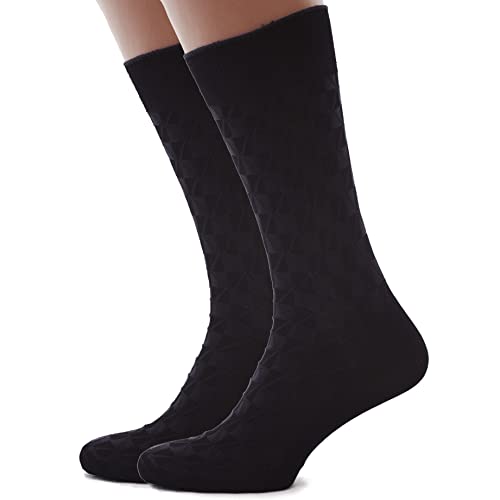 Dress Crew Seidensocken für Herren, 3er-Pack, schwarz, Large von Nordix Limited