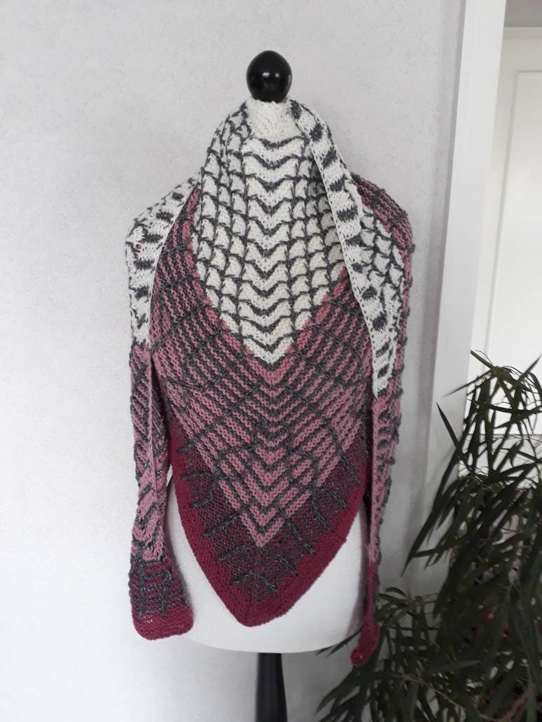 Dreieckstuch, Schal, Damen, Handgestrickt, Kuschelig Warm von NordlichtShop